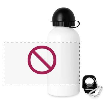 Interdit ! - Gourde panoramique avec couvercle 500 ml - blanc - Devant