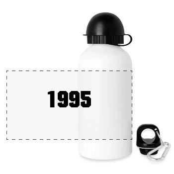 1995 black - Panoramic Thermal Bottle with Lid 500 ml - white - Front