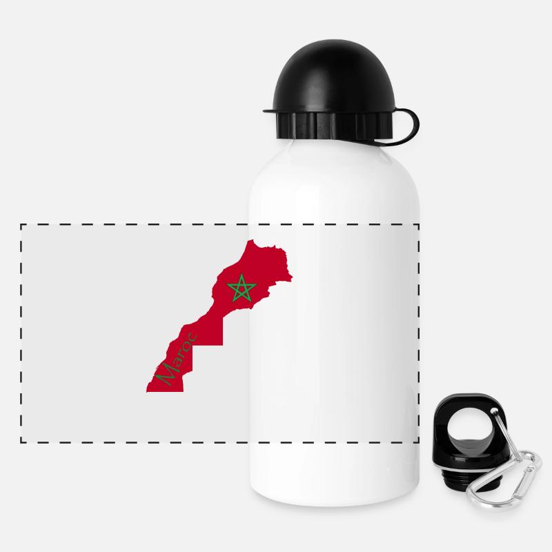 Morocco 2 - Panoramic Thermal Bottle with Lid 500 ml - white