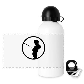 Manneke Pis - Belgium - Belgie - Panoramic Thermal Bottle with Lid 500 ml - white - Front