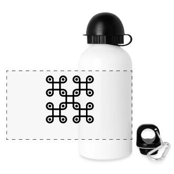 INFINITY LOOP - symbol continuity & wisdom I - Gourde panoramique avec couvercle 500 ml - blanc - Devant