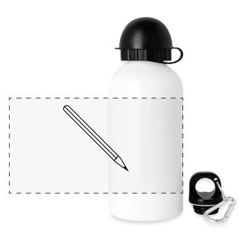 pencil - Panoramic Thermal Bottle with Lid 500 ml - white - Front