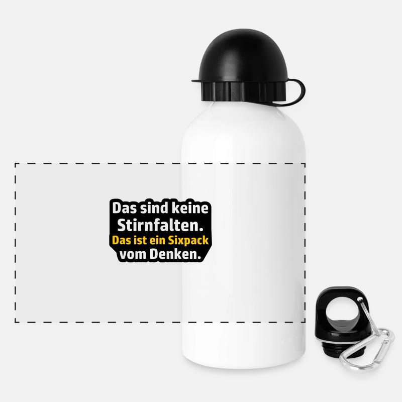 Funny saying - Panoramic Thermal Bottle with Lid 500 ml - white