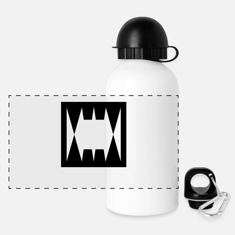 Ork Glyphe: War - Panorama Trinkflasche mit Deckel 500 ml - Weiß