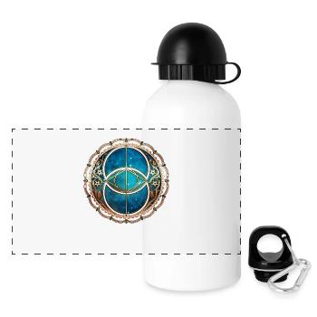 Vesica Piscis, Chalice Well, Avalon, Galaxy, Space - Gourde panoramique avec couvercle 500 ml - blanc - Devant