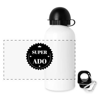 tiener / teen / teenager / kind - Panoramische thermosfles met dop 500 ml - wit - Voor