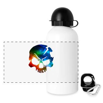 skull colors - Panorama Trinkflasche mit Deckel 500 ml - Weiß - Vorne