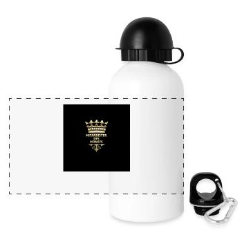 Mitarbeiter des Monats - Panorama Trinkflasche mit Deckel 500 ml - Weiß - Vorne