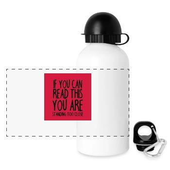 Face mask funny saying - funny sayings - Panoramic Thermal Bottle with Lid 500 ml - white - Front