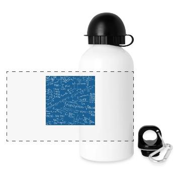 Mathe-Gleichung-Muster, quadratische Formel Mathe Geschenk - Panorama Trinkflasche mit Deckel 500 ml - Weiß - Vorne
