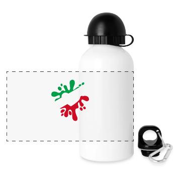 Iran symbole drapeau tache de couleurs cadeau - Gourde panoramique avec couvercle 500 ml - blanc - Devant