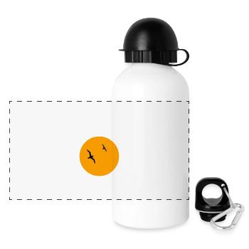 Voile - Gourde panoramique avec couvercle 500 ml - blanc - Devant