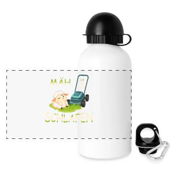 Mouton mignon - Gourde panoramique avec couvercle 500 ml - blanc - Devant