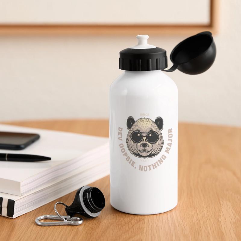 DevOps : Oopsie Panda - rien de majeur Gourde panoramique avec couvercle 500 ml