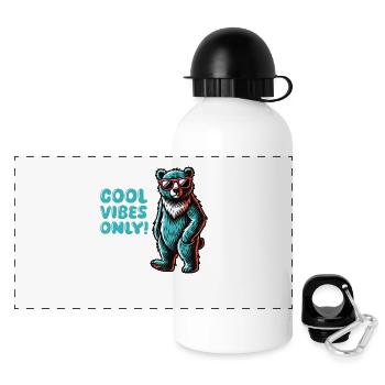 ours cool - Gourde panoramique avec couvercle 500 ml - blanc - Devant