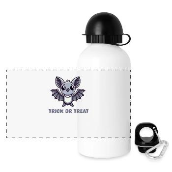 bat comic - Panoramic Thermal Bottle with Lid 500 ml - white - Front