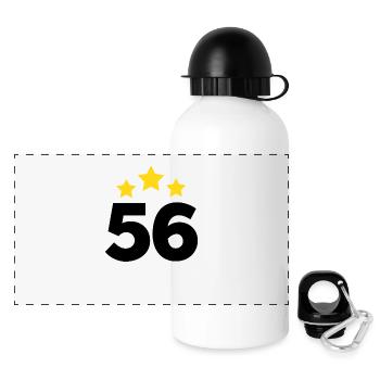 56 Years Star - 56th Anniversary Gift - Panoramic Thermal Bottle with Lid 500 ml - white - Front