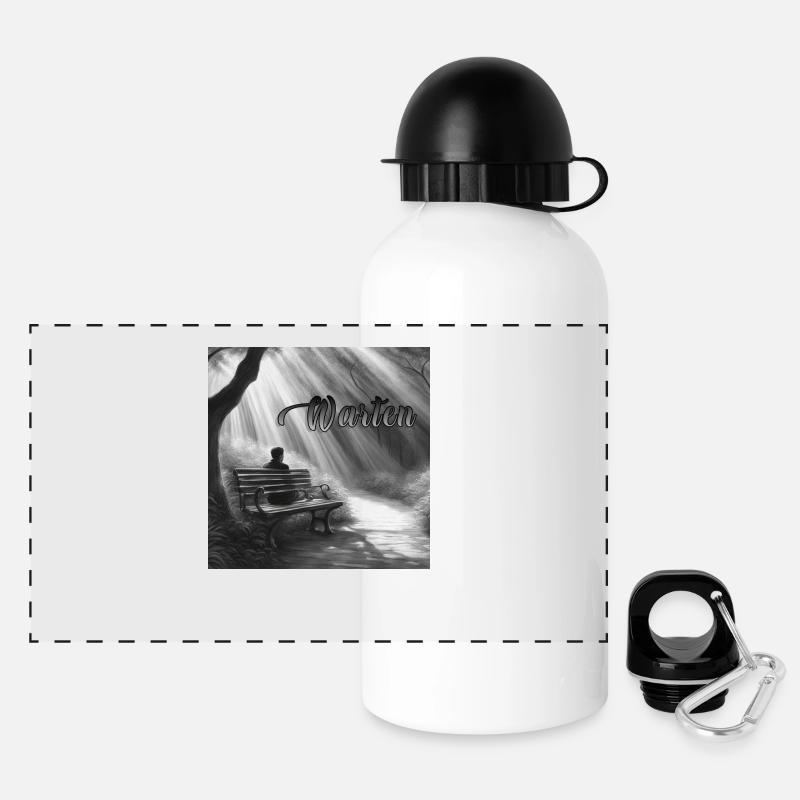 Wait - Panoramic Thermal Bottle with Lid 500 ml - white