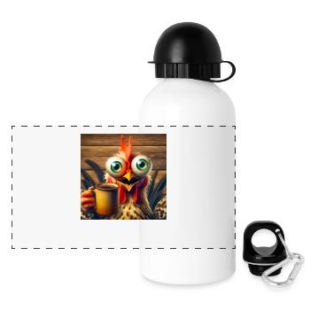 Chicken - Panoramic Thermal Bottle with Lid 500 ml - white - Front