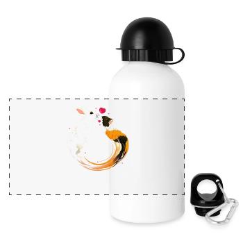 Nagetiere - Panorama Trinkflasche mit Deckel 500 ml - Weiß - Vorne