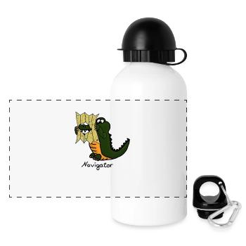 Navigateur - Gourde panoramique avec couvercle 500 ml - blanc - Devant