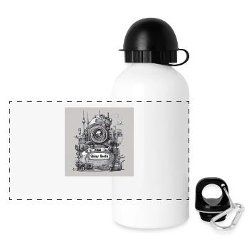 Berlin Planet - Panorama Trinkflasche mit Deckel 500 ml - Weiß - Vorne