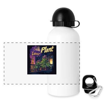 Canabis lover NYC - Panorama Trinkflasche mit Deckel 500 ml - Weiß - Vorne