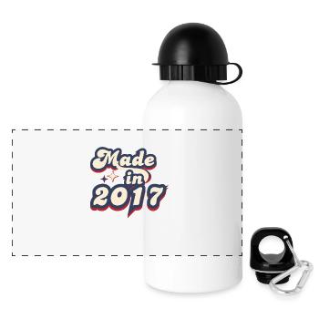 Made in 2017 retro - Panoramic Thermal Bottle with Lid 500 ml - white - Front