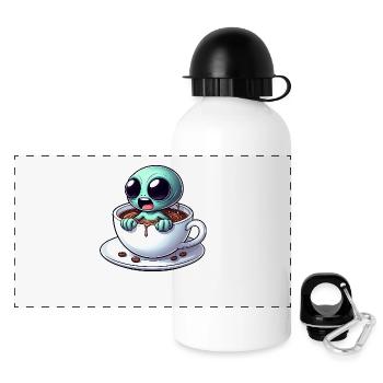 Alien Alien Coffee Drinker Caffeine - Panoramic Thermal Bottle with Lid 500 ml - white - Front