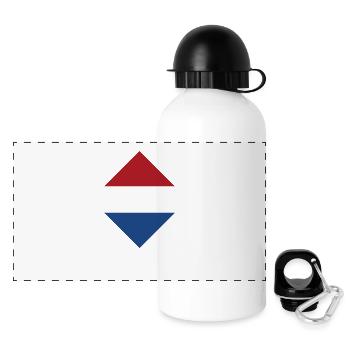 Niederlande - Panorama Trinkflasche mit Deckel 500 ml - Weiß - Vorne