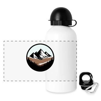 The mountain is calling - Panoramic Thermal Bottle with Lid 500 ml - white - Front