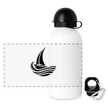 Sailing club feeling on the go - Panoramic Thermal Bottle with Lid 500 ml - white - Front