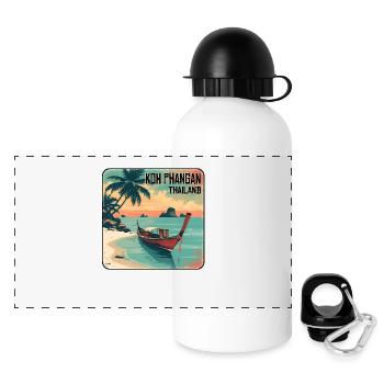 Koh Phangan Thailand - Panorama Trinkflasche mit Deckel 500 ml - Weiß - Vorne