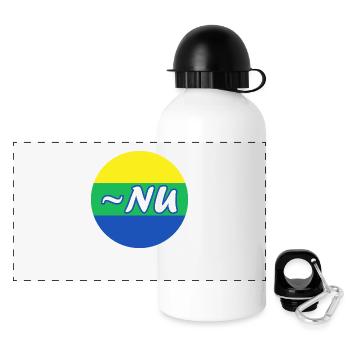 ~NU Logo | ~NU relations Design | Vector - Panoramic Thermal Bottle with Lid 500 ml - white - Front