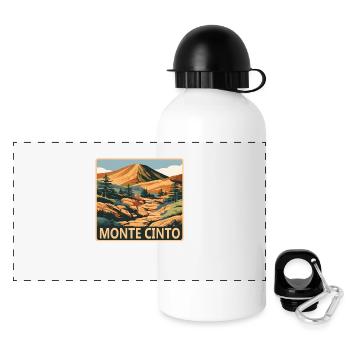 Monte Cinto Corsica - Panorama Trinkflasche mit Deckel 500 ml - Weiß - Vorne