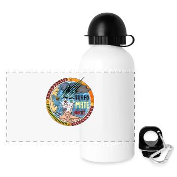 Turbo Mate - Panorama Trinkflasche mit Deckel 500 ml - Weiß - Vorne