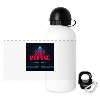 Stop bullying - Panoramic Thermal Bottle with Lid 500 ml - white - Front