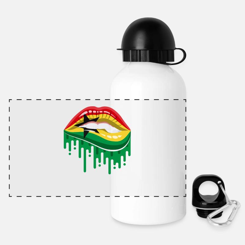 Ghana Pride - Panoramic Thermal Bottle with Lid 500 ml - white