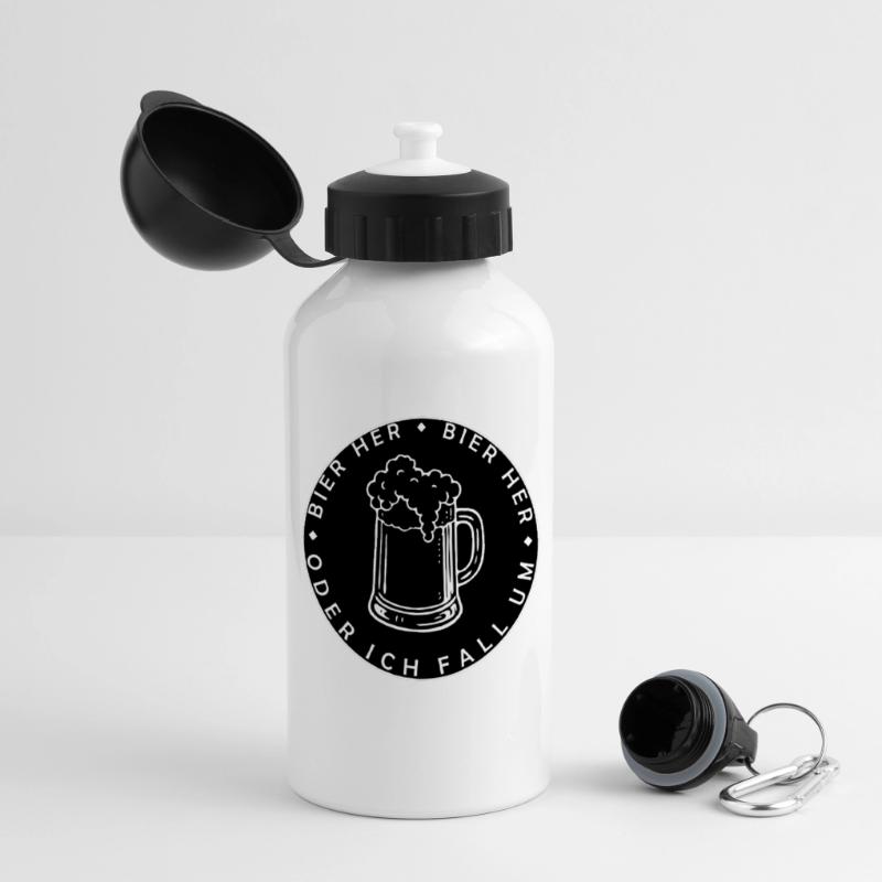 Bees here - Oder ich fall um! Panoramic Thermal Bottle with Lid 500 ml