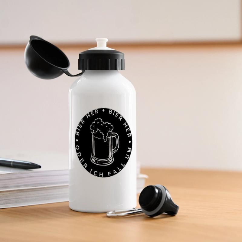 Bees here - Oder ich fall um! Panoramic Thermal Bottle with Lid 500 ml