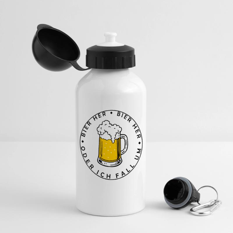 Bees here - Oder ich fall um! Panoramic Thermal Bottle with Lid 500 ml