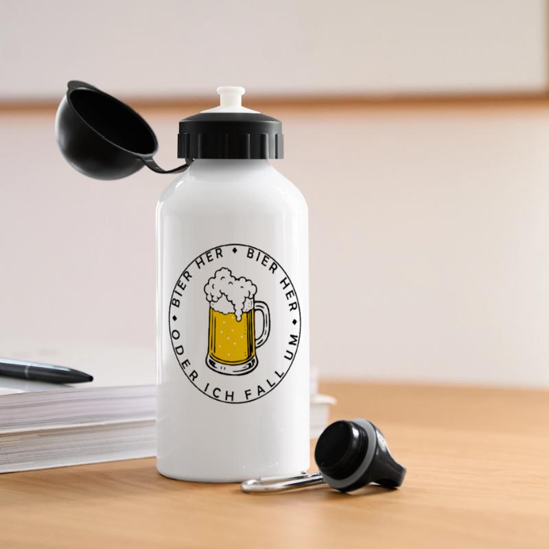Bees here - Oder ich fall um! Panoramic Thermal Bottle with Lid 500 ml
