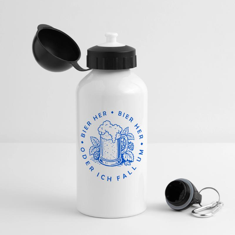 Bees here - Oder ich fall um! Panoramic Thermal Bottle with Lid 500 ml