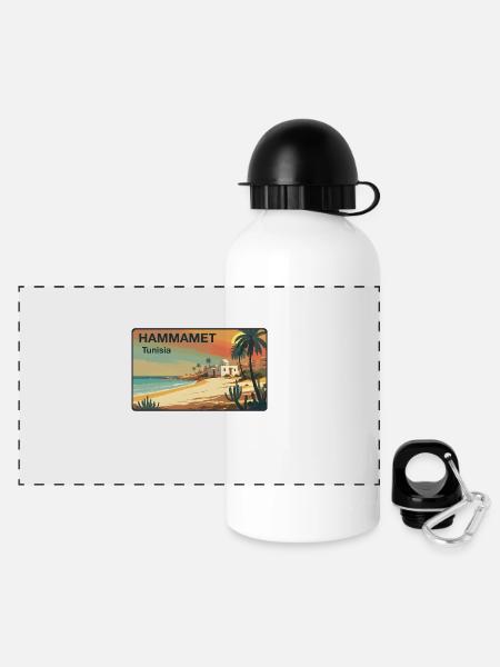 Hammamet - Gourde panoramique avec couvercle 500 ml - blanc