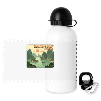 Halong Bay Vietnam - Panoramic Thermal Bottle with Lid 500 ml - white - Front