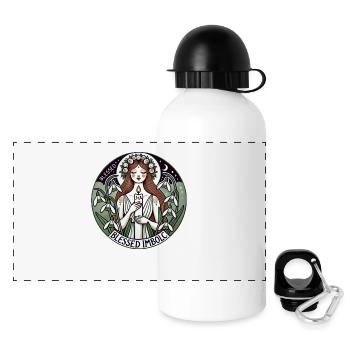 Imbolc Pagan Sabbat Kunst - Panorama Trinkflasche mit Deckel 500 ml - Weiß - Vorne