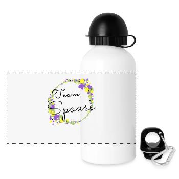 Team Spouse non binary/Team Verlobte:r nicht binär - Panorama Trinkflasche mit Deckel 500 ml - Weiß - Vorne