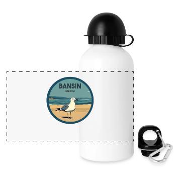 Bansin Moewe - Panorama Trinkflasche mit Deckel 500 ml - Weiß - Vorne