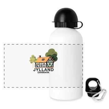 Maison à colombages arborée du Juetland - Gourde panoramique avec couvercle 500 ml - blanc - Devant