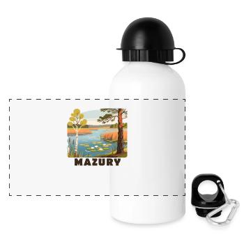 Masuren Mazury Polen - Panorama Trinkflasche mit Deckel 500 ml - Weiß - Vorne